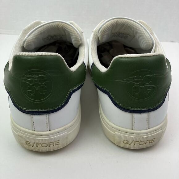 G/Fore Competition Disruptor Stripe White Olive Golf Shoes Leather Spikeless 11 - Picture 10 of 16